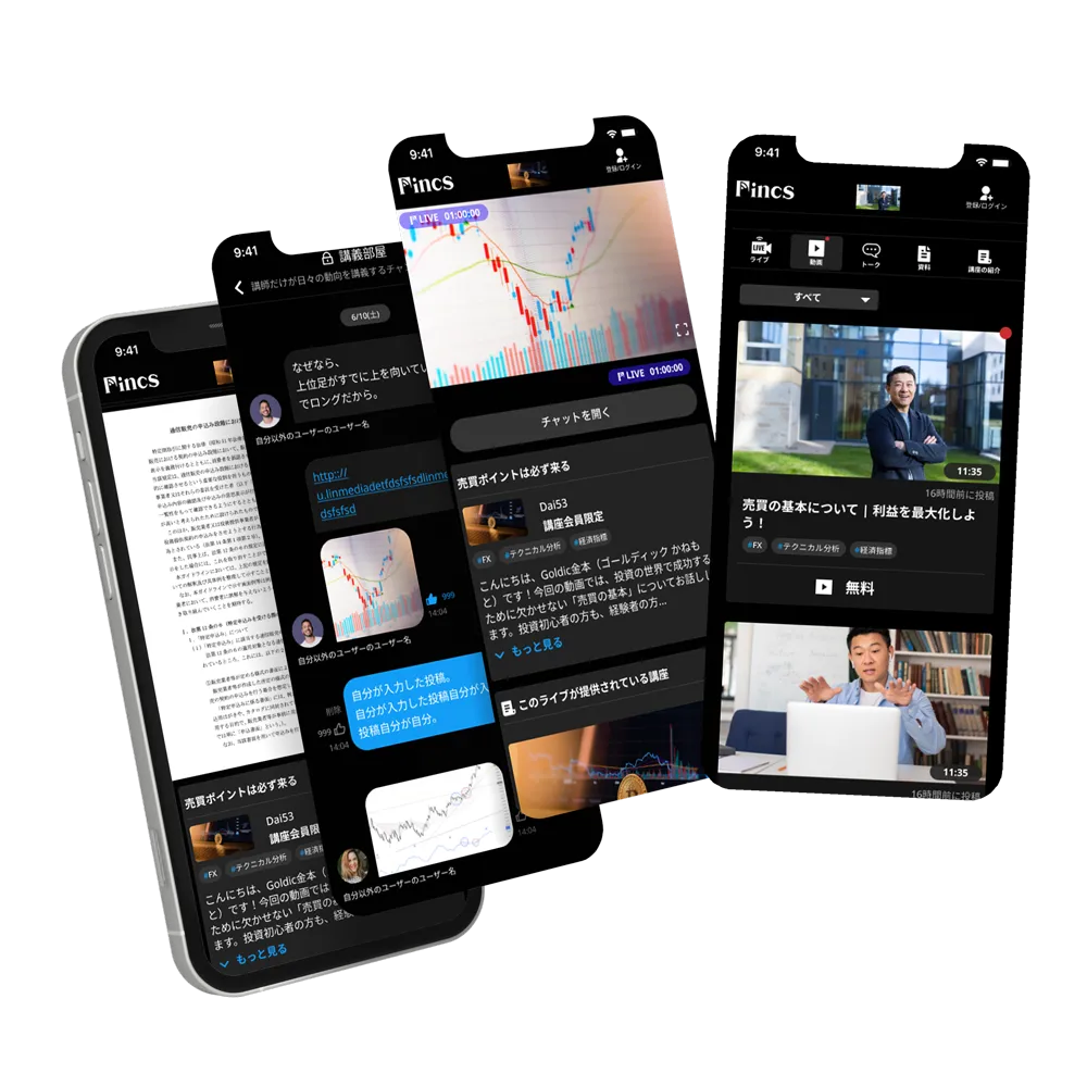 Fincsプラットフォーム画面