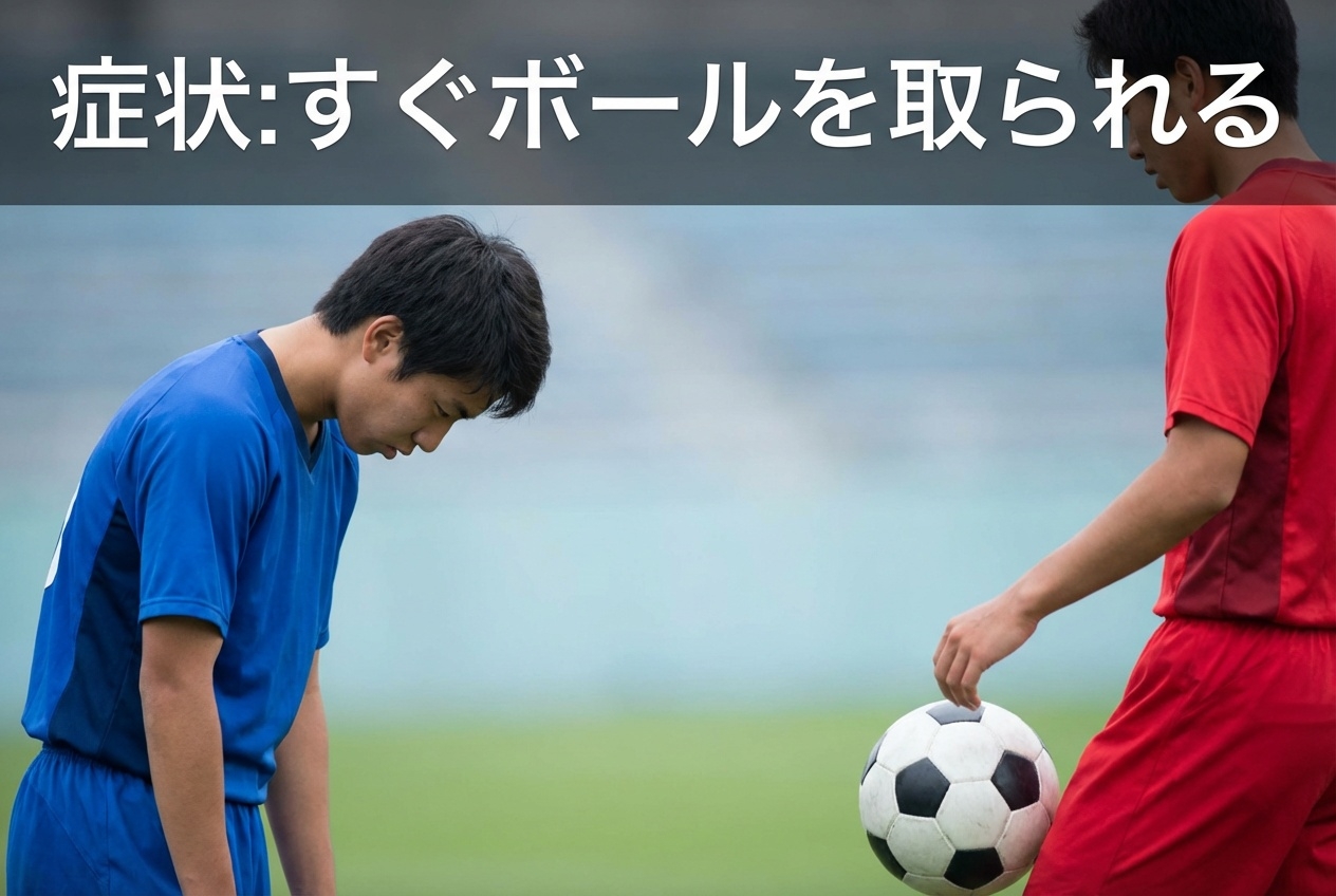 すぐにボールを取られる